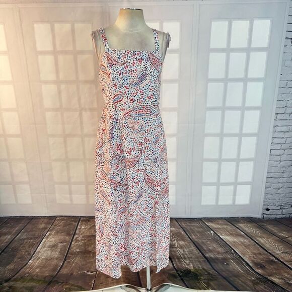 Sage Dresses & Skirts - 🔥5/25 sale🔥 Sage collective white red blue floral paisley sundress size 8